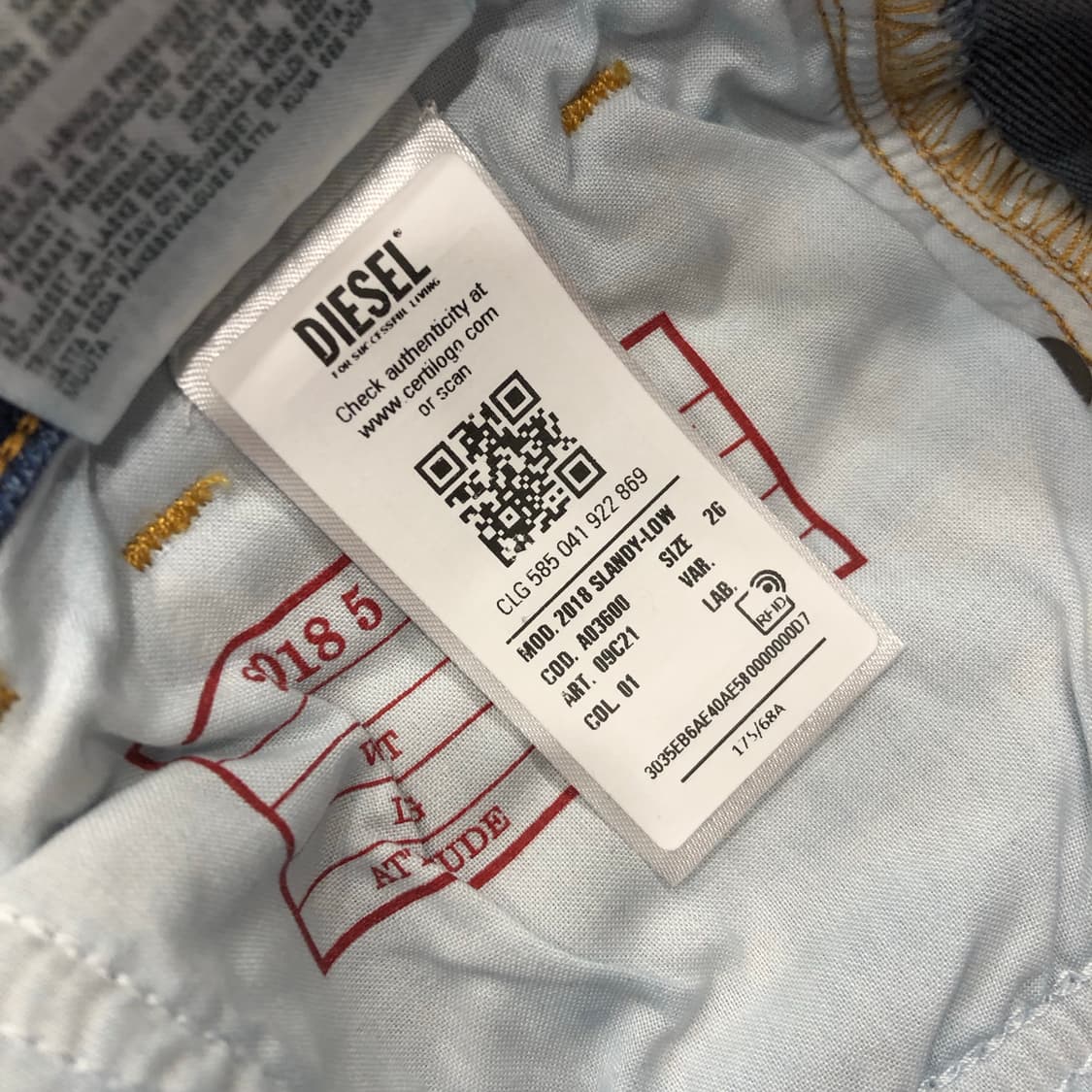 데드스탁 디젤 워싱 스키니진 데님 팬츠 상품이미지8