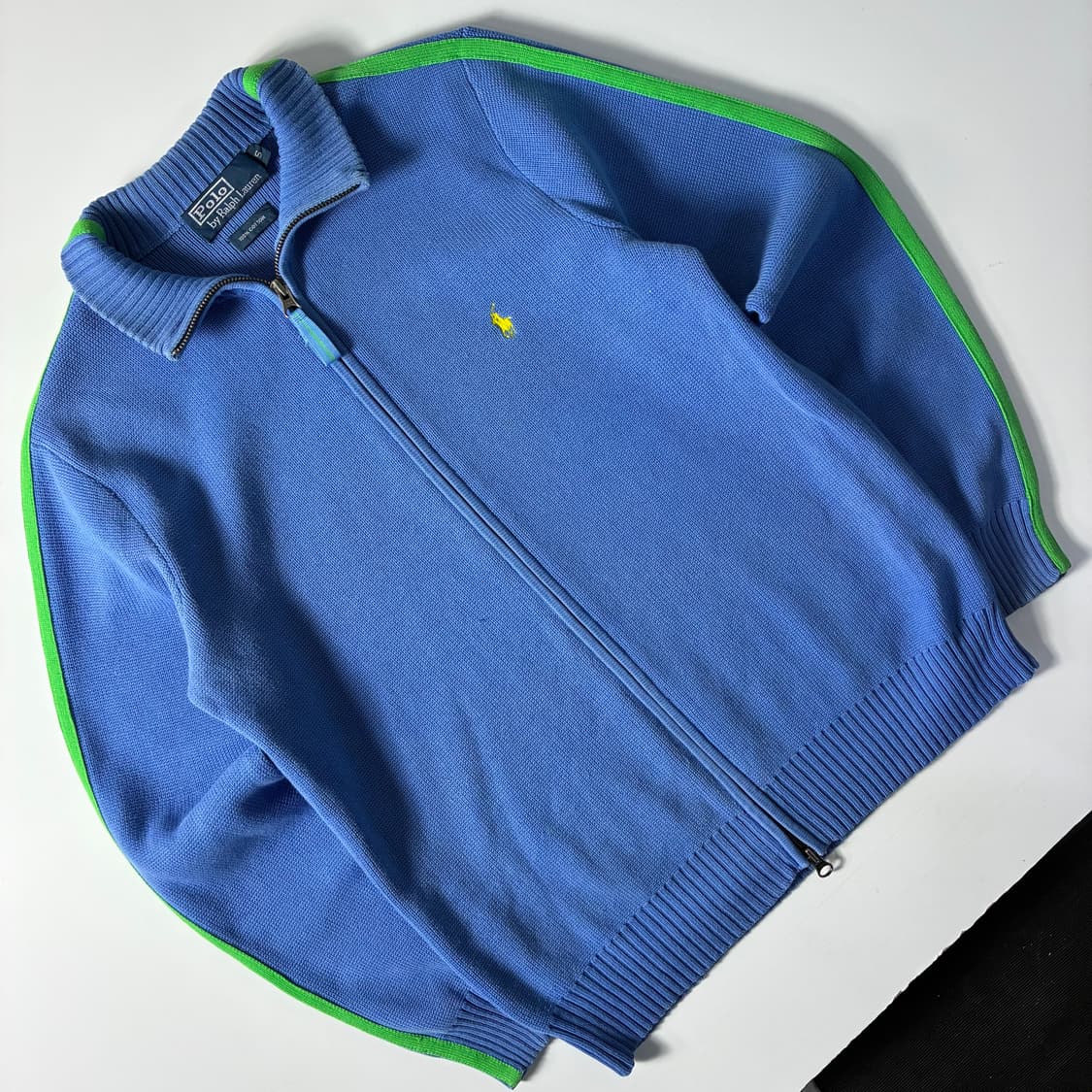 Polo  폴로 랄프로렌 자수 코튼 소라 투웨이 니트집업 상품이미지2