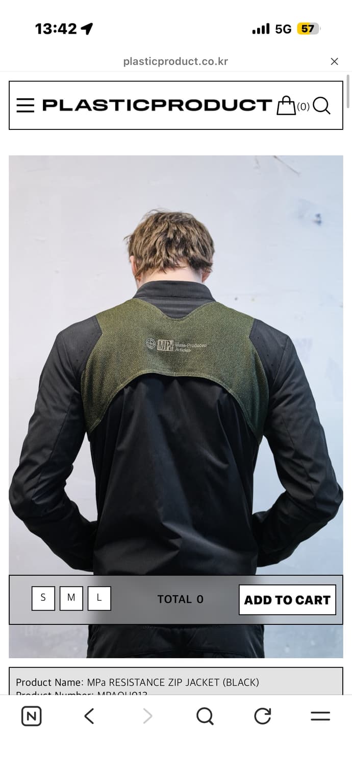 s)MPa RESISTANCE ZIP JACKET (BLACK) 구해요 상품이미지1