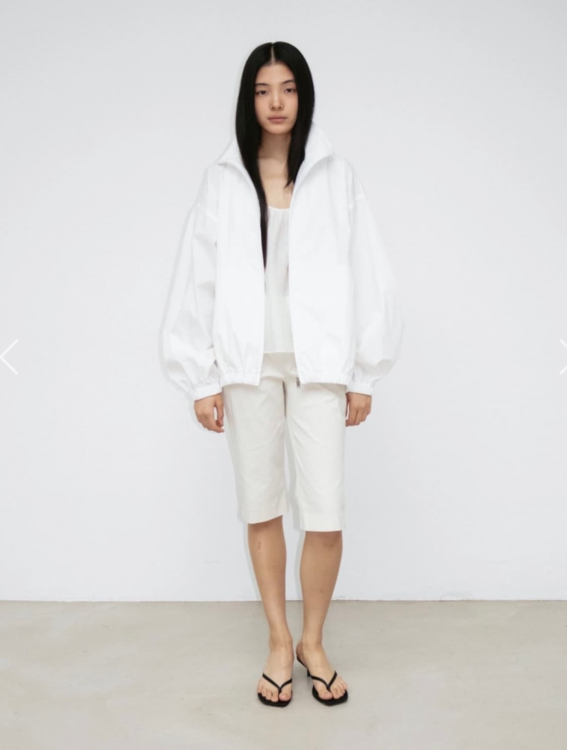 모노하 자켓 Cotton High-Neck Jumper (White) i 상품이미지2