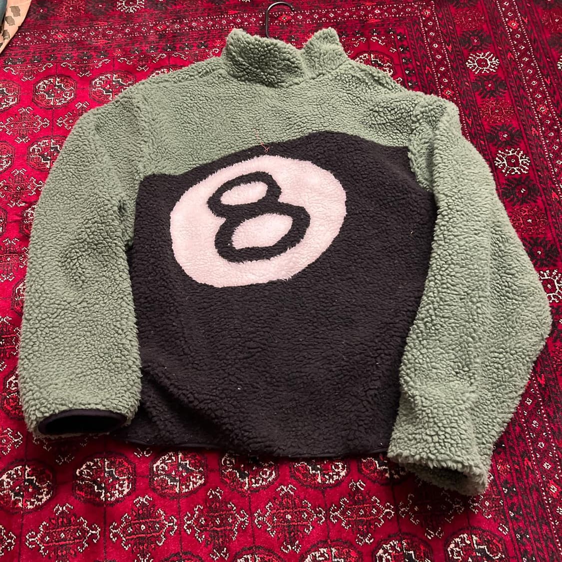 스투시 8볼 쉐르파 자켓 그린 상품이미지1