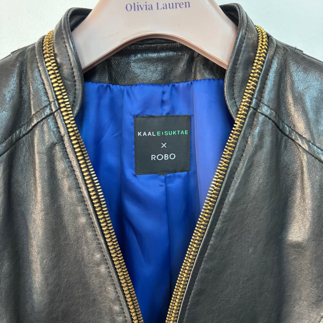 로보xKAALEISUKTAE 콜라보 블랙 가죽 자켓 상품이미지2