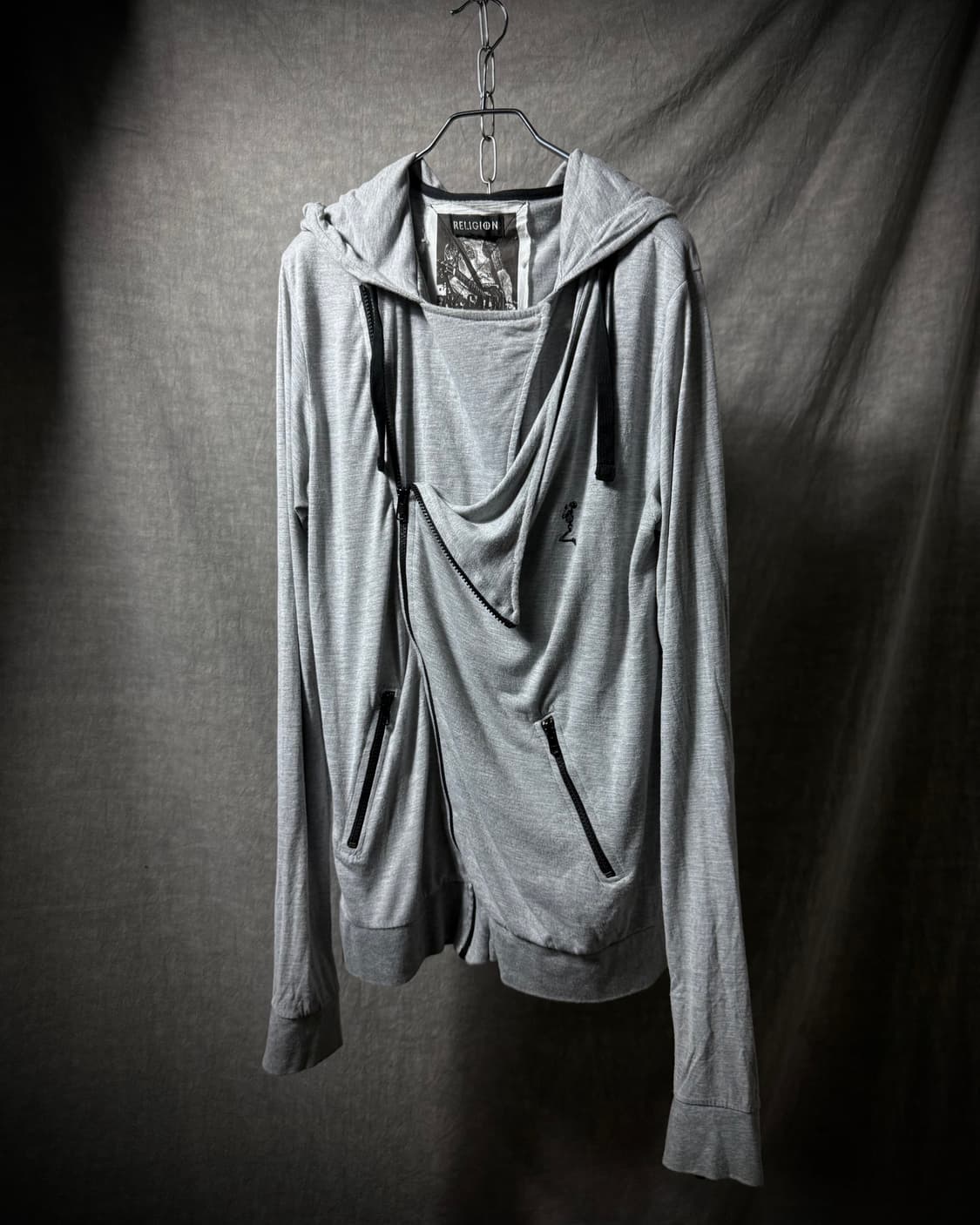 Religion Asymmetrical Hooded Zip-Up  상품이미지1