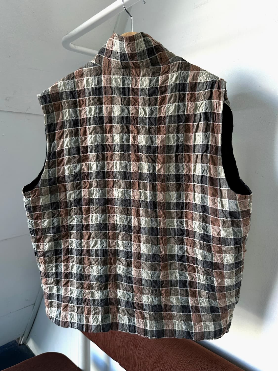 Poly cotton volrume fabric zip gilet 상품이미지6