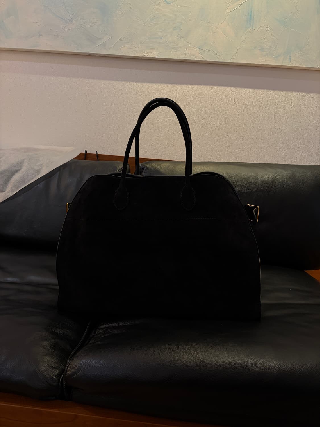 (미사용) The Row 더로우 마고백17 스웨이드블랙 상품이미지2