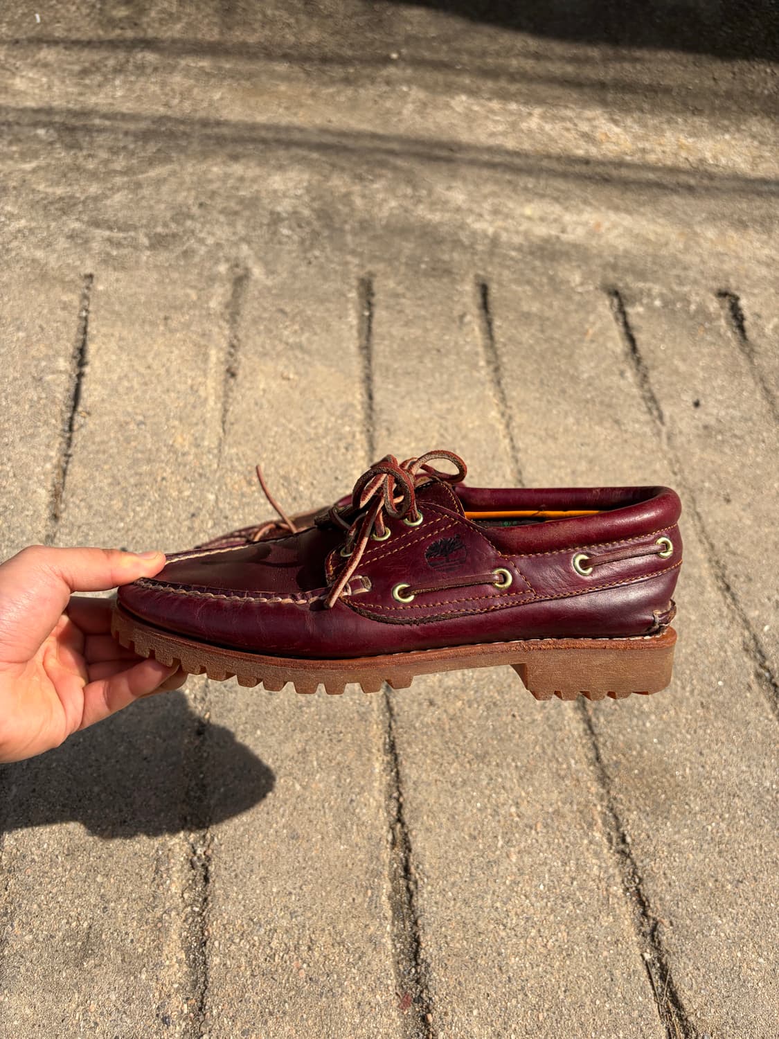 Timberland 3아이 클래식 보트슈즈 버건디 260  상품이미지3