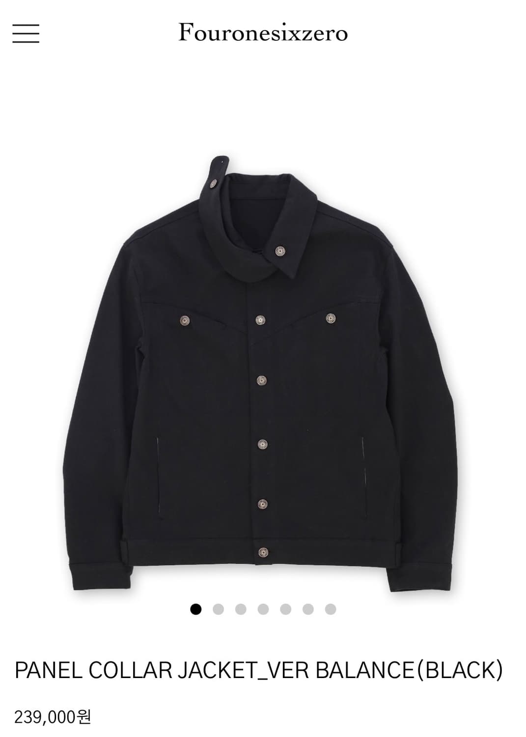 (사일육공) PANAL COLLAR JACKET  상품이미지1