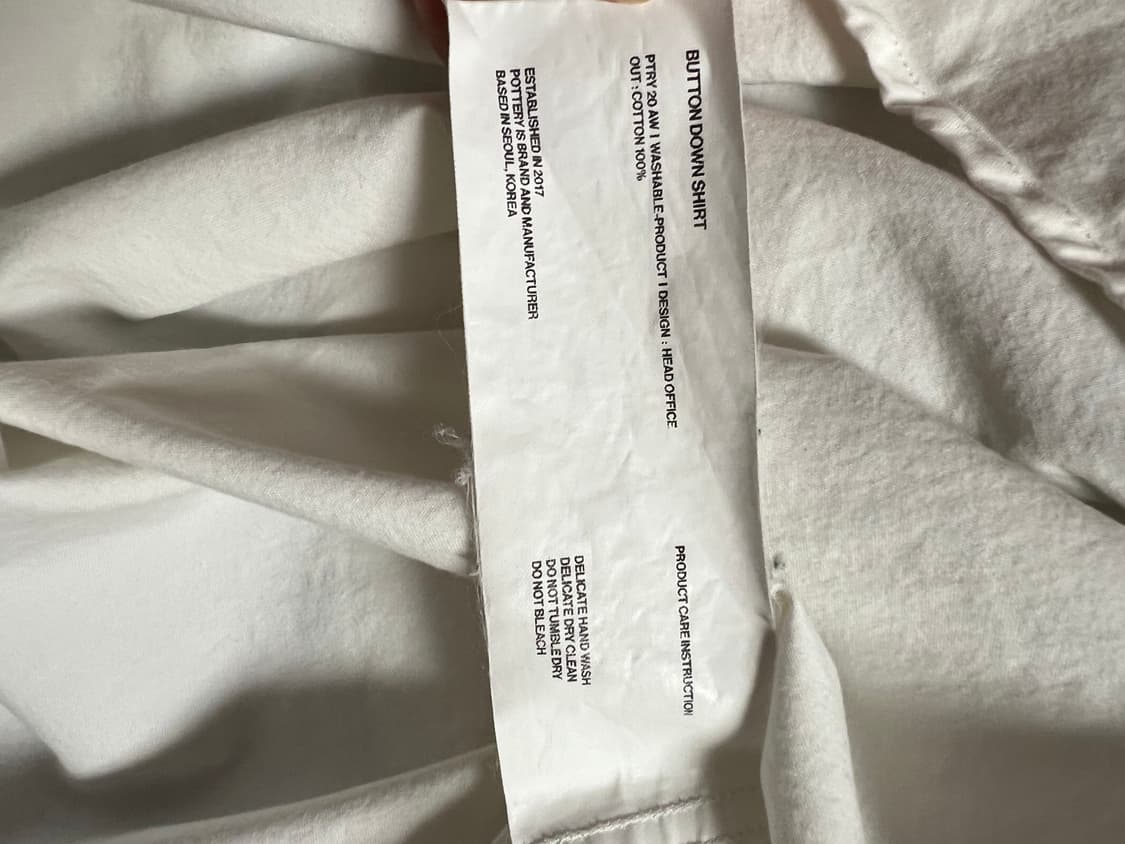 포터리 화이트 버튼다운 셔츠 3  상품이미지3