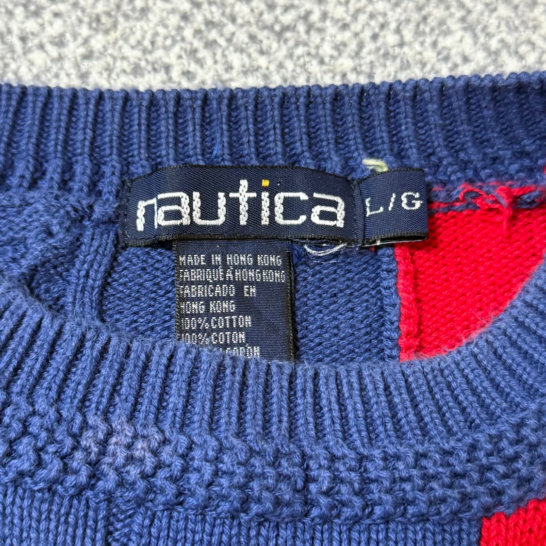 90s 노티카 컬러블록 니트 L 상품이미지7