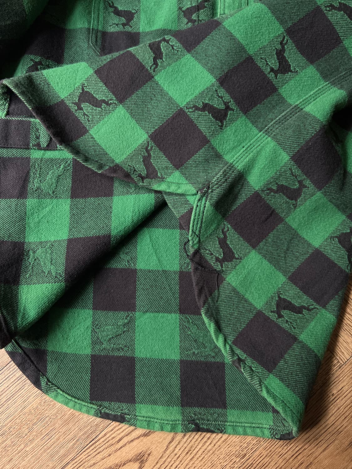 [S]BEAMS 빔즈 레인디어 그린 버팔로 체크 플란넬 셔츠 상품이미지6