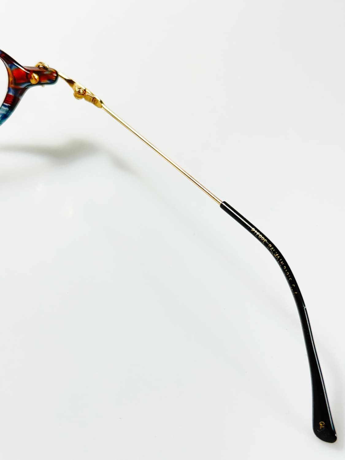 90s 피에르 발망 패턴 오벌 뿔테 프레임 빈티지 안경 상품이미지6