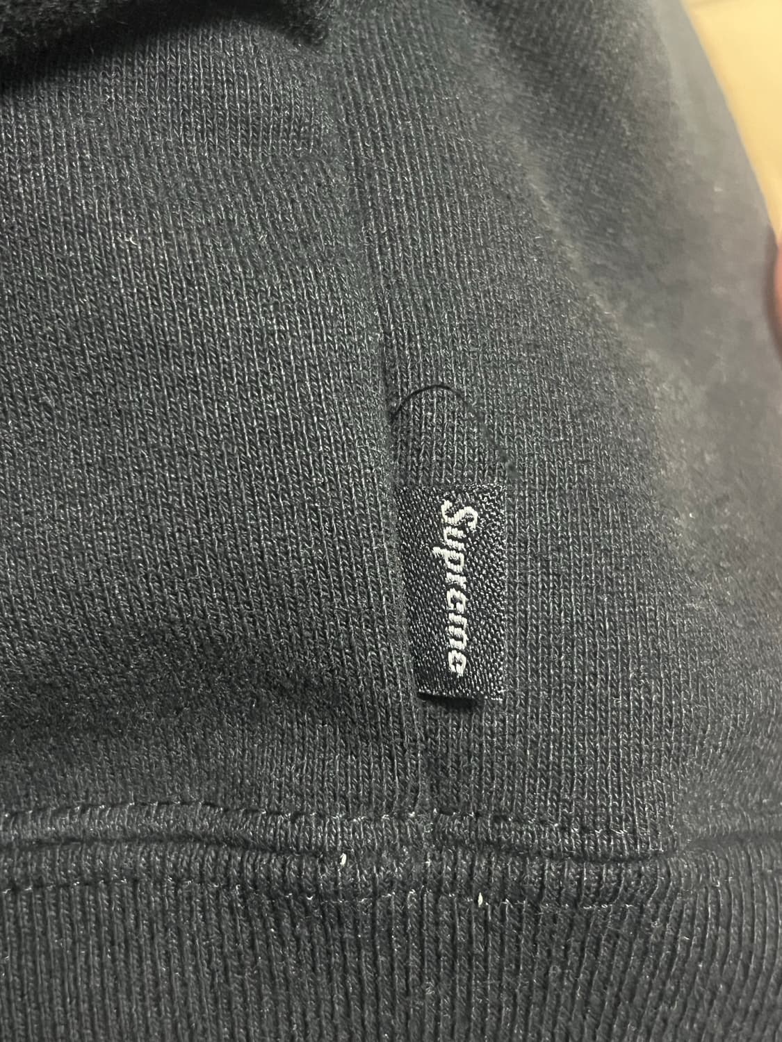 슈프림 s로고 후드집업 s사이즈 블랙 상품이미지4