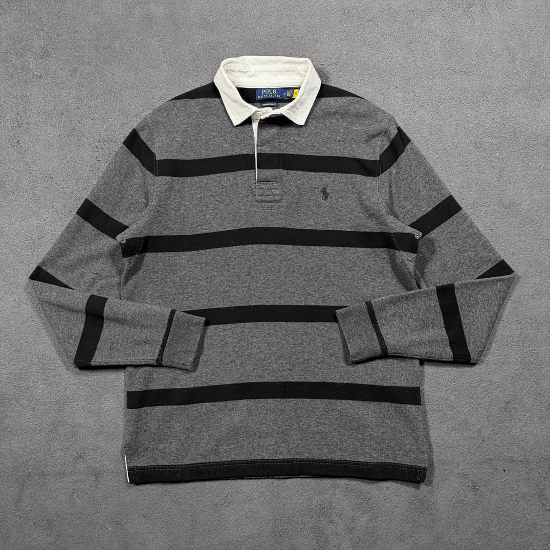 폴로 그레이 스트라이프 럭비티 상품이미지2