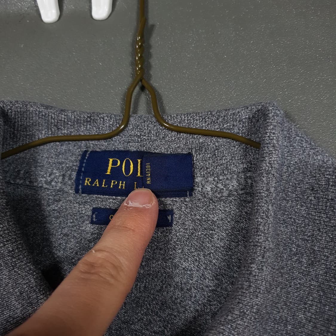 M) 폴로 랄프로렌 신형 포니 반팔 카라티 피케 셔츠 그레이 커스텀핏 상품이미지6