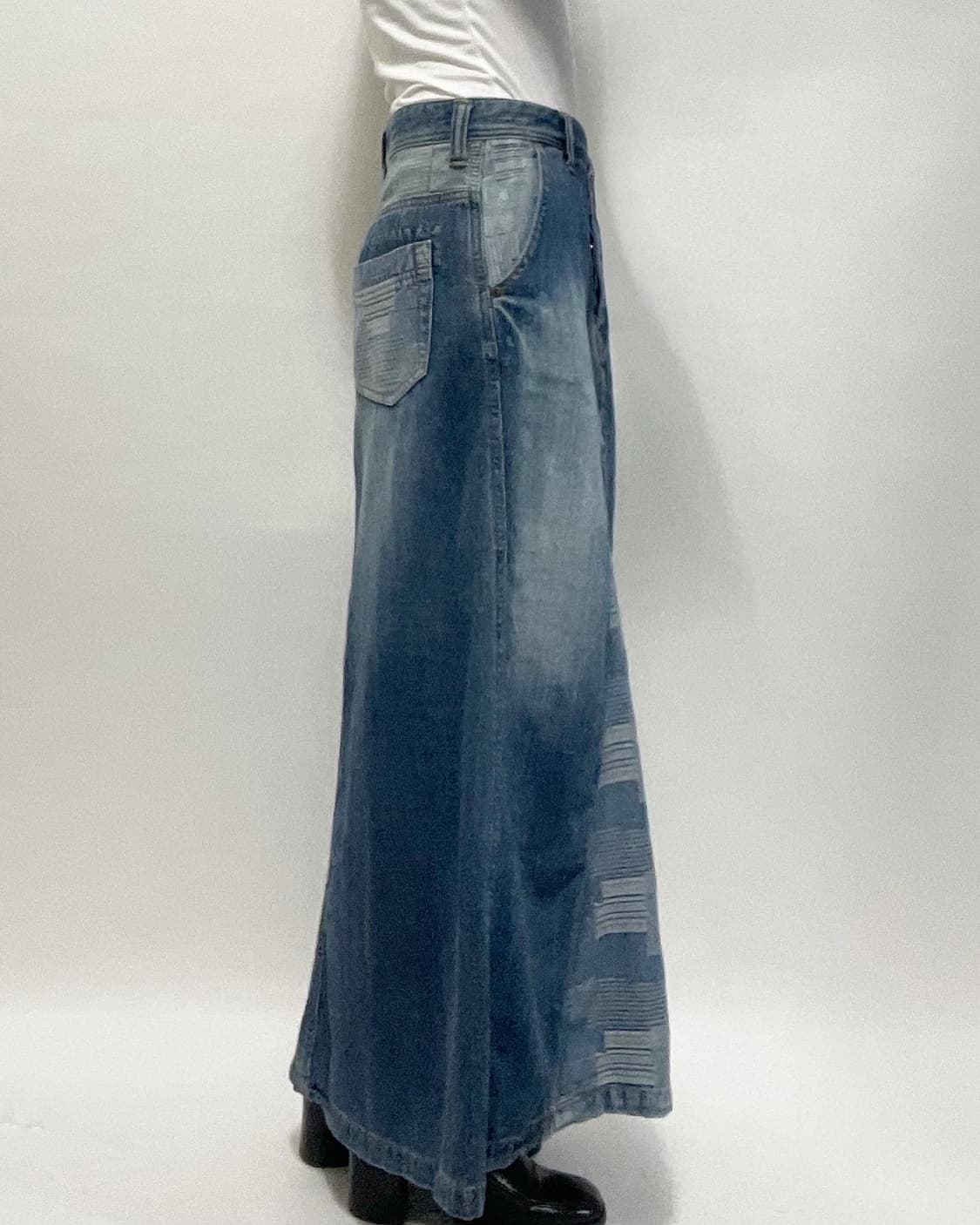 vintage denim skirt 상품이미지5