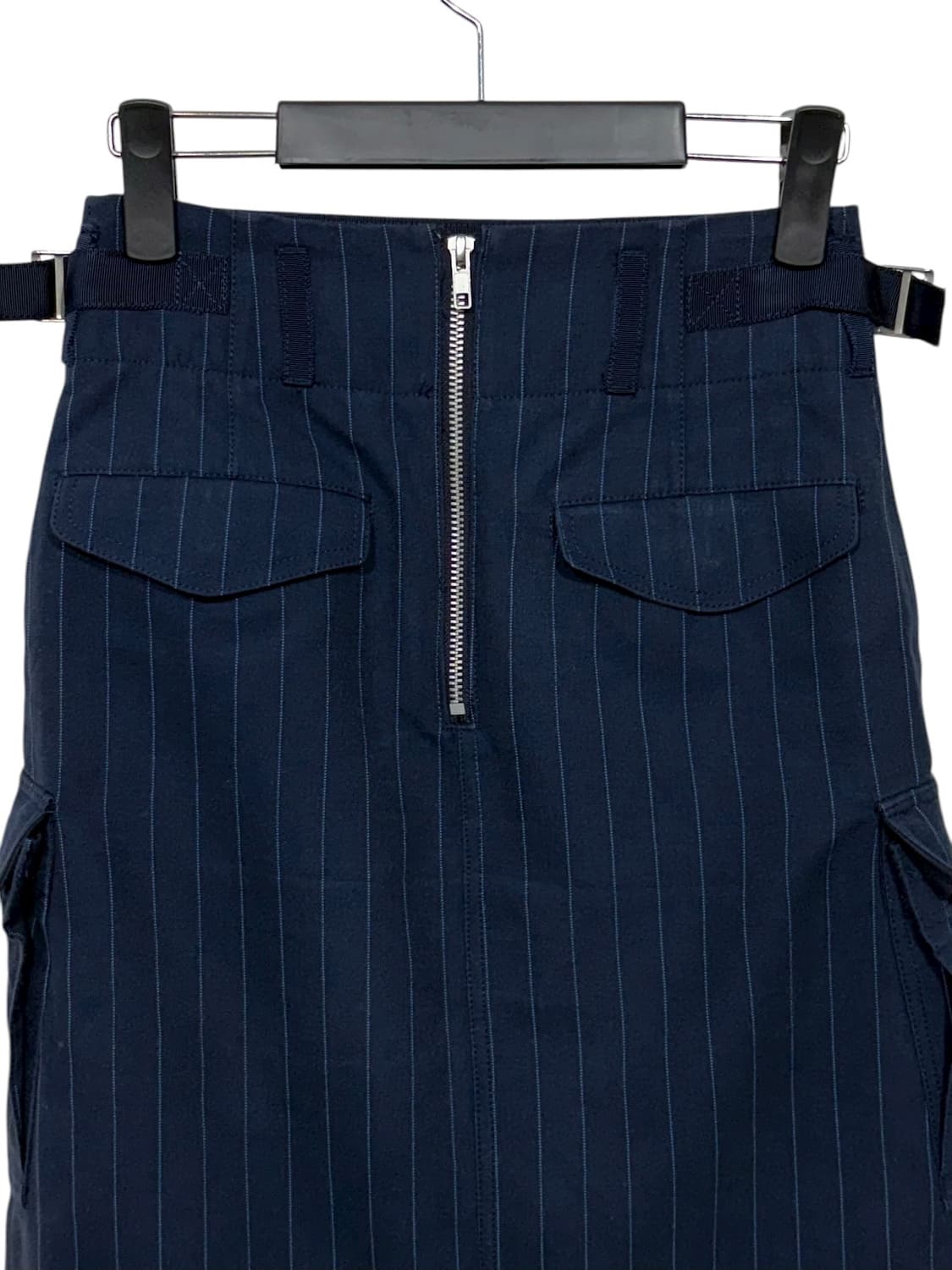 SACAI LUCK stripe utility skirt blue  상품이미지6