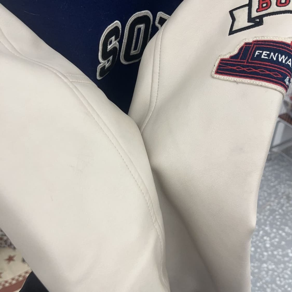 MLB 보스턴 레드삭스 스트릿 펑크 자수 울 바시티자켓 S C09158 상품이미지7