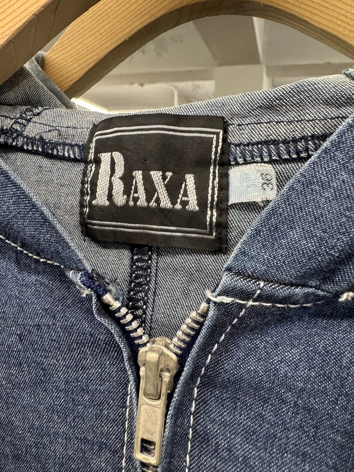 RAXA 빈티지 데님 후드집업 상품이미지3