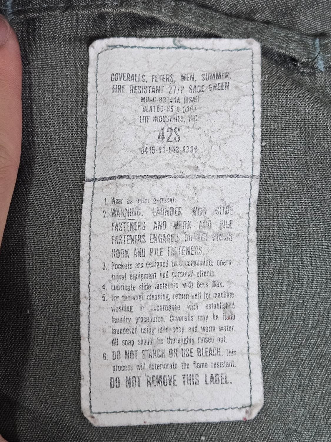 80s 오리지널 미공군 점프수트 스코빌지퍼. 상품이미지4