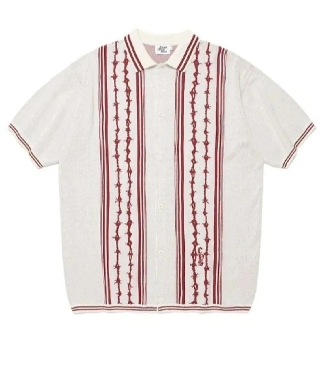 카비시 스트라이프 하프 슬리브 니트 셔츠 M 상품이미지1