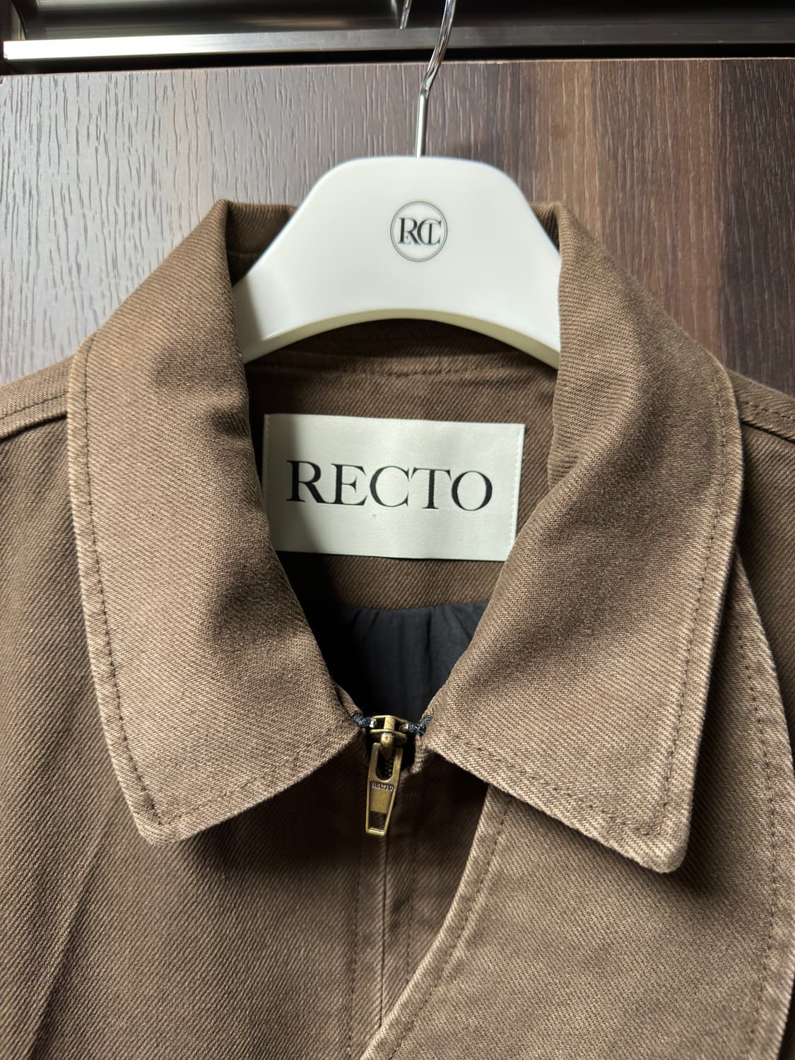 (M)렉토 24FW 빈티지 워시드 헤링턴 점퍼자켓 블루종 브라운 상품이미지3