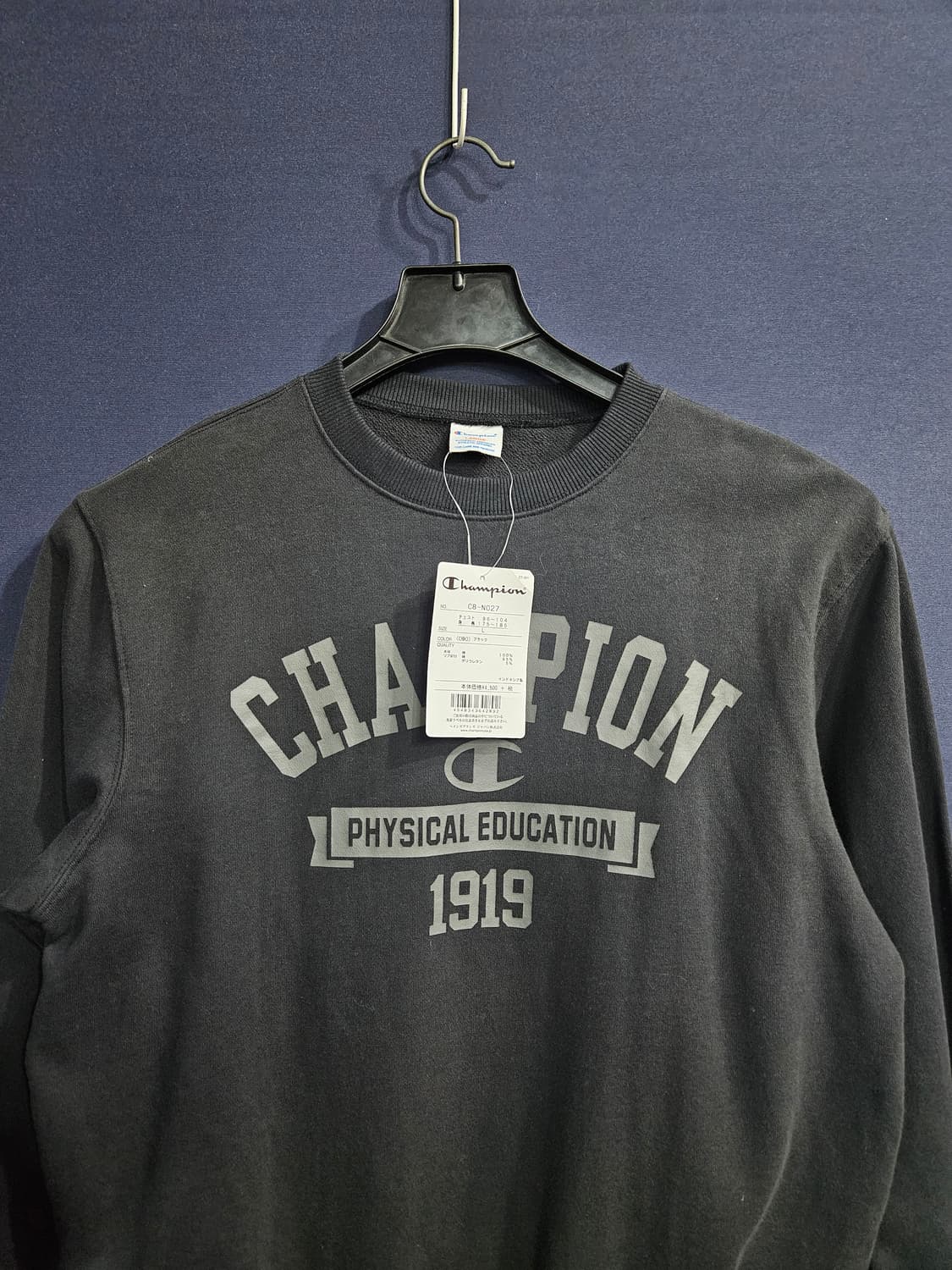 챔피온 프린팅 블랙차콜 남성 100 맨투맨  상품이미지7