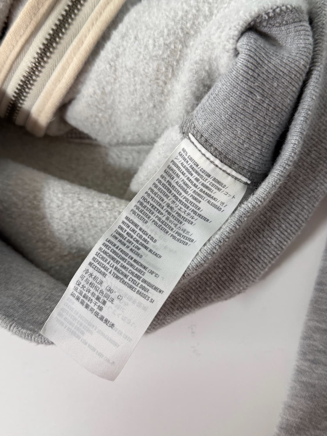 아베크롬비 00‘s 그레이 패치로고 스웻 후드집업 상품이미지4