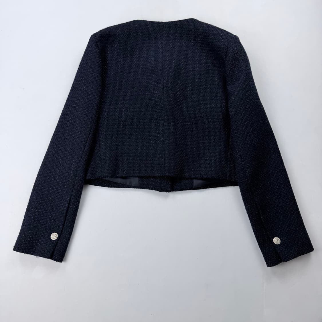 스테이피플 크롭 트위드 블레이저 네이비 상품이미지8