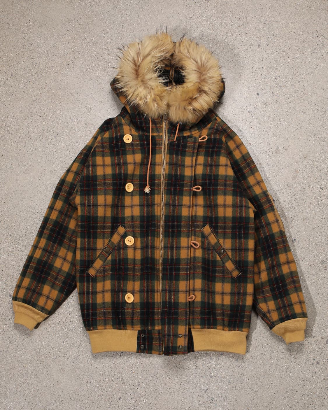 Swagger check fur padding 상품이미지2