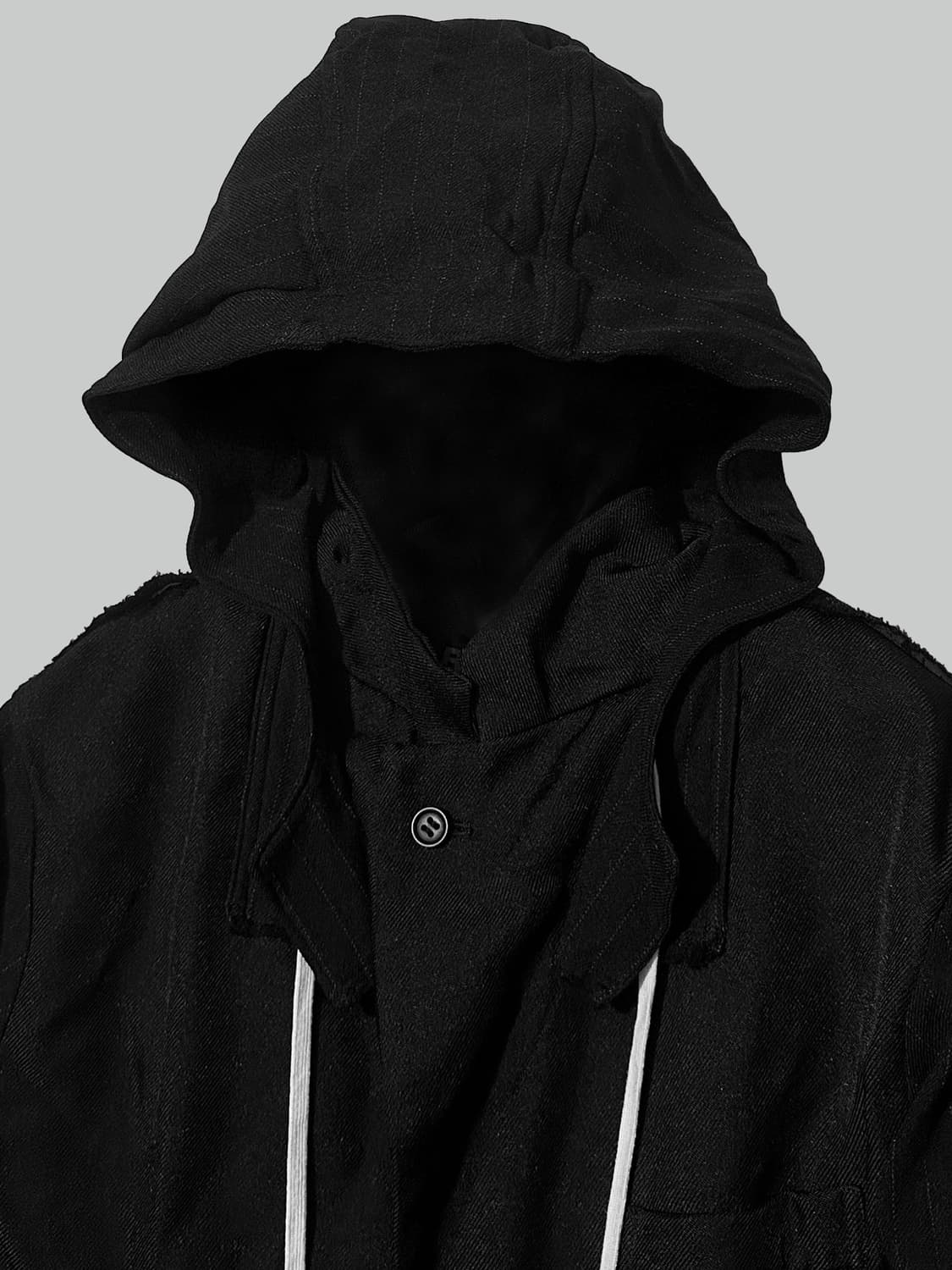 꼼데가르송 블랙 축융 후드 블레이저 상품이미지3