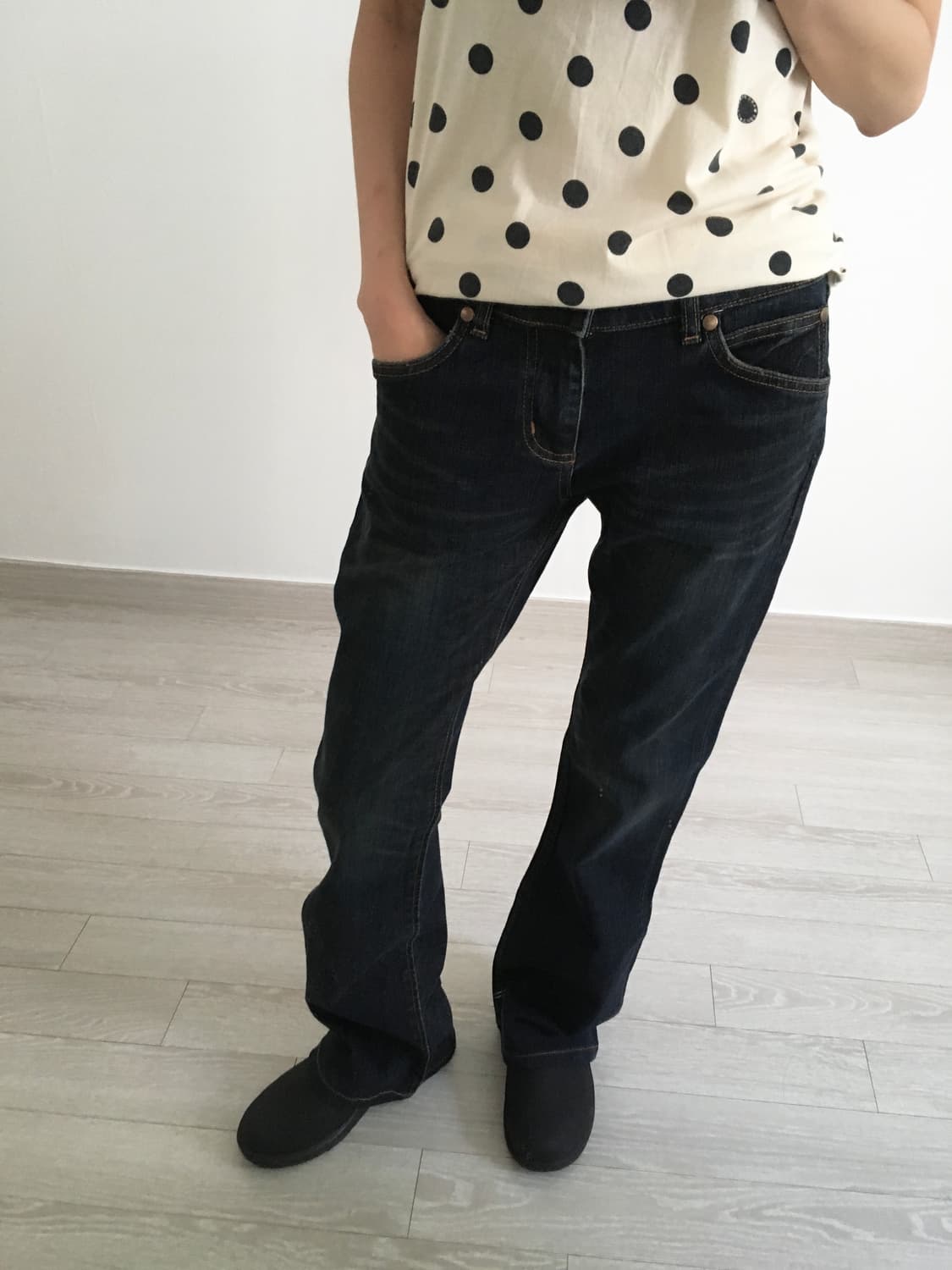 dark slim bootscut jeans 상품이미지1