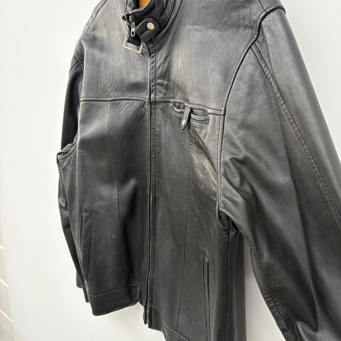 블랙 양가죽 자켓 라이더 스타일 남성 M 상품이미지3