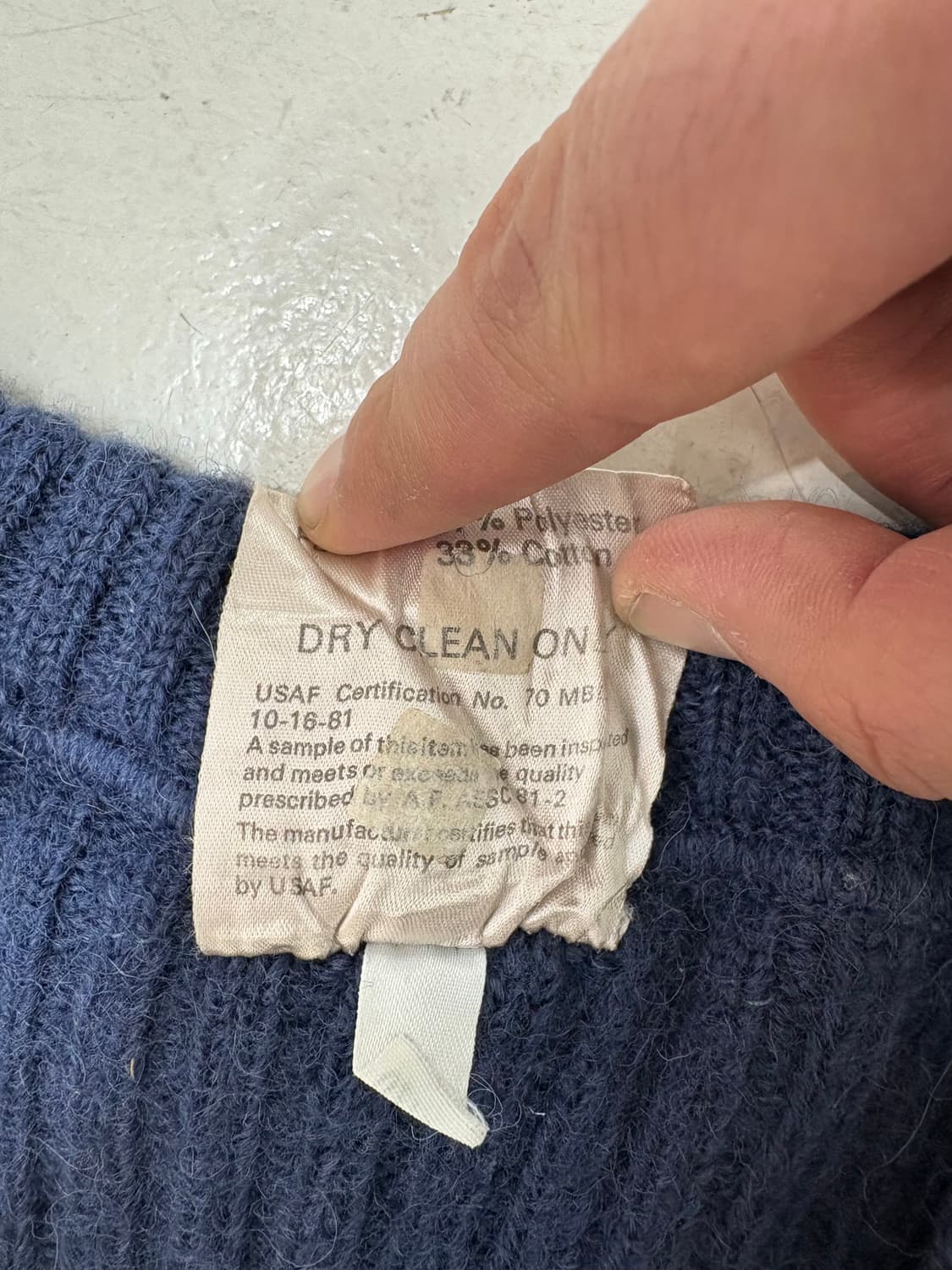 80‘s USAF  Brigade Wool sweater. 상품이미지5