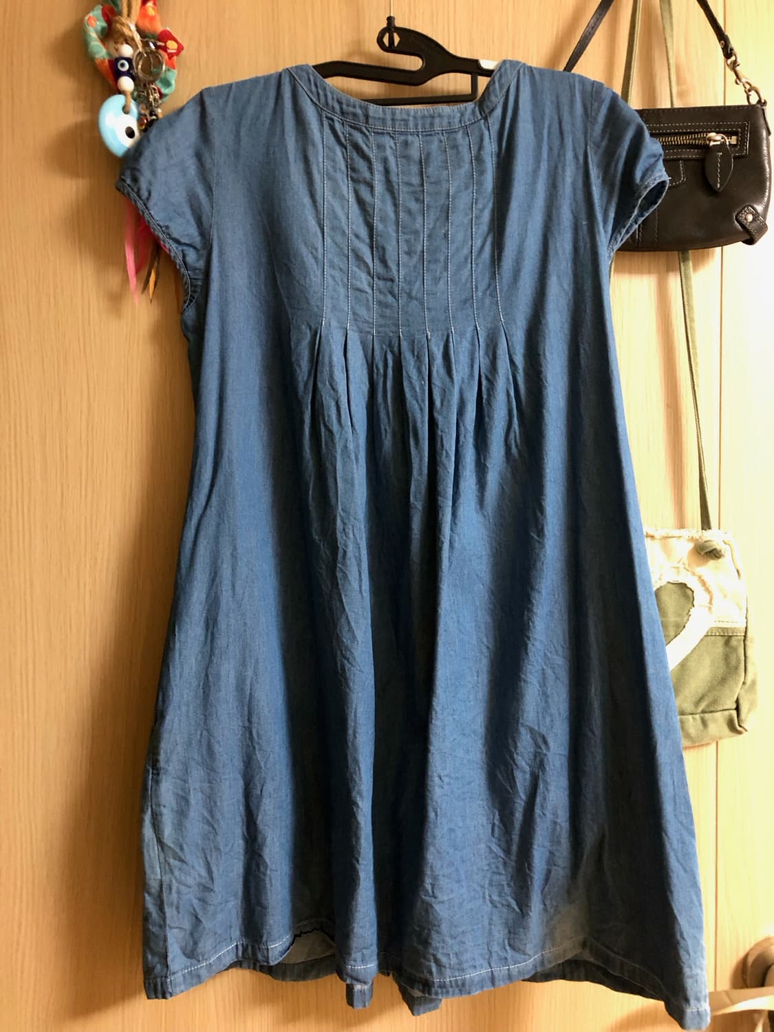 모리 데님 핀턱 원피스  상품이미지3