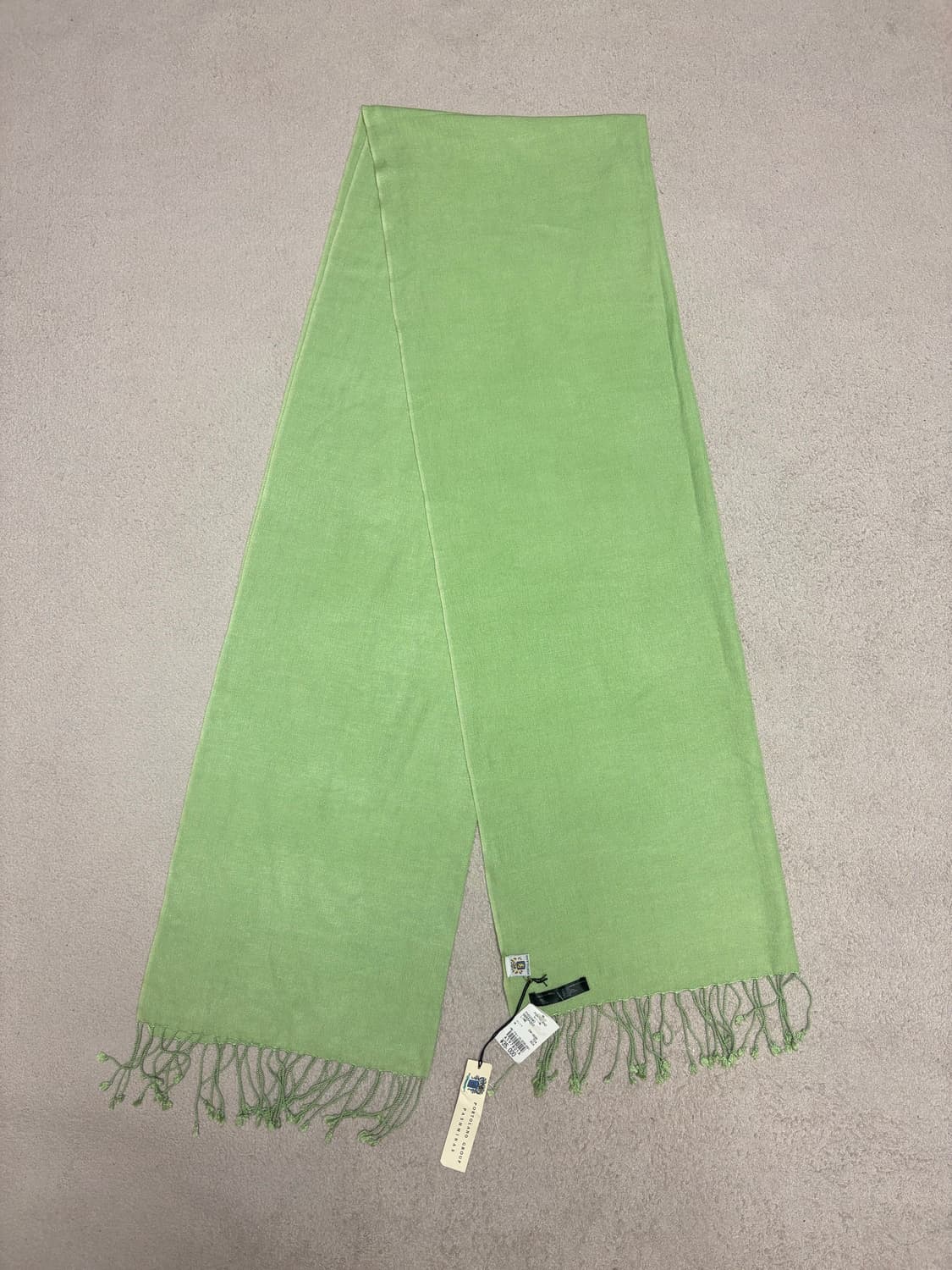 포르톨라노(Portolano) 캐시미어 실크 파슈미나 목도리 - 라임그린 상품이미지1