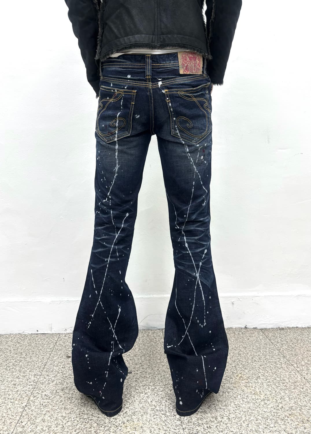 Shatter paint flared fragment denim  상품이미지3