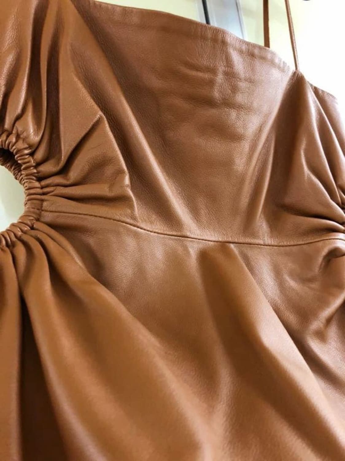 (새상품) rokh 레더 게더 탑  상품이미지5