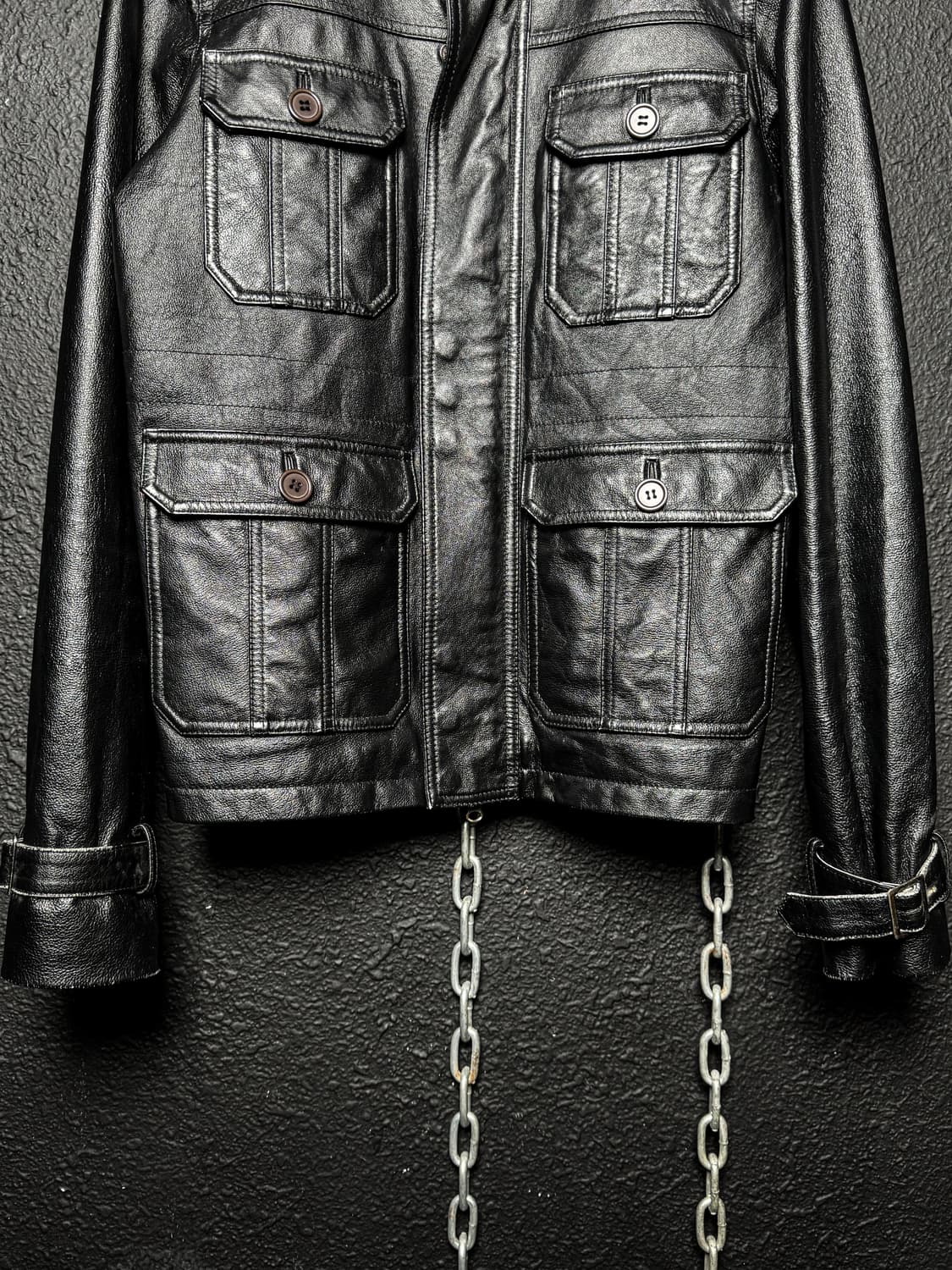 Japanese Multi Pocket Leather Jacket 상품이미지8