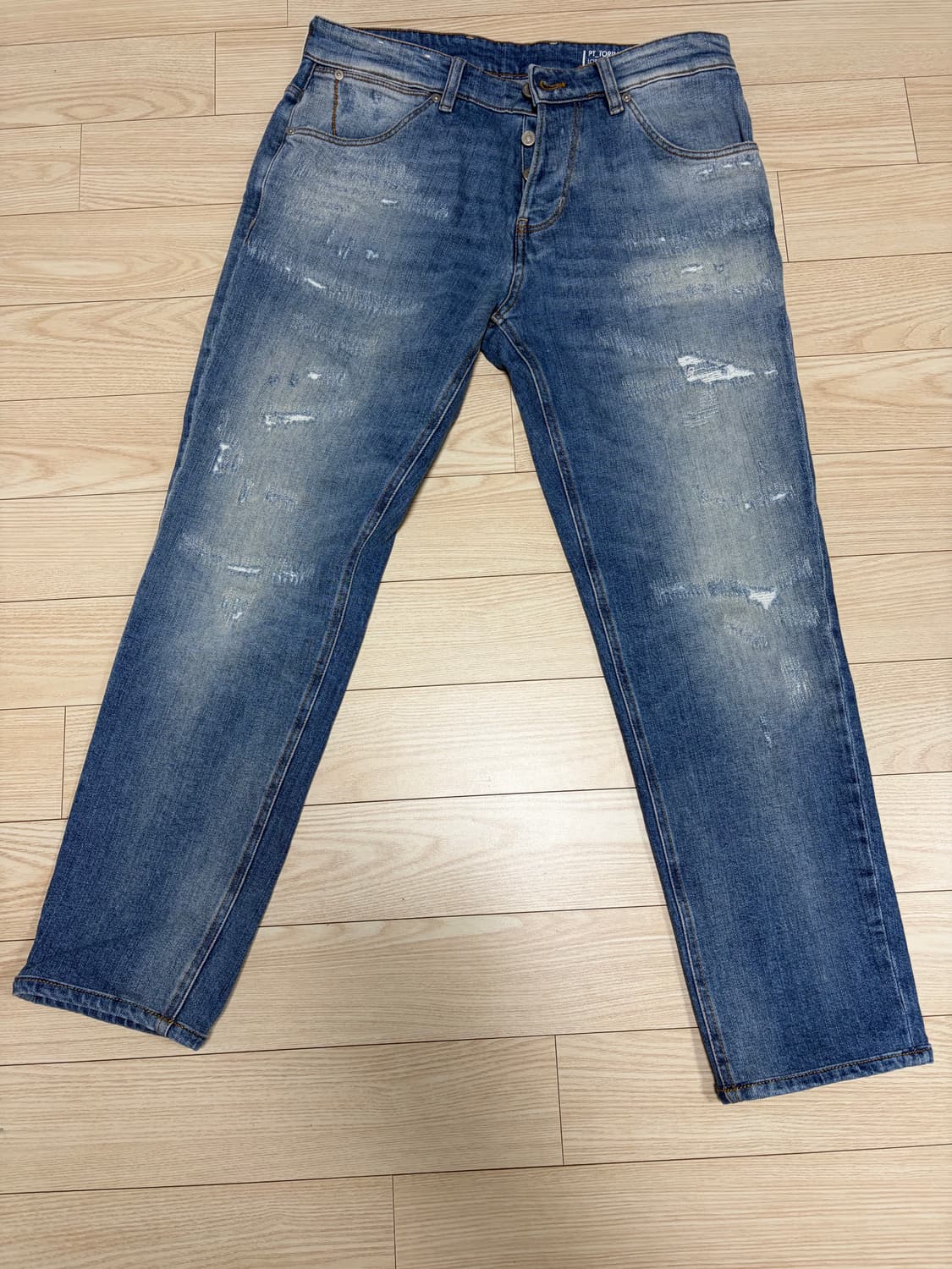 PT Torino 데미지 워싱 데님 청바지 32사이즈 한섬 정식수입품 상품이미지4