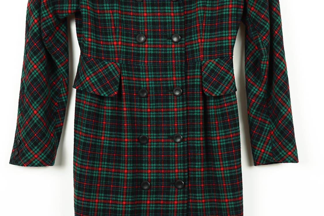 80's MINRIEGRACE 원피스(S) 체크원피스 크리스마스원피스  상품이미지5