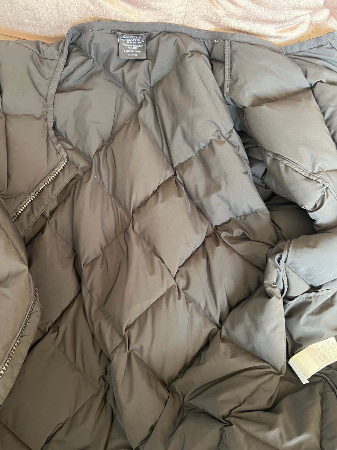 디스커버리 남성 블랙 구스다운패딩 간절기누빔점퍼 상품이미지6