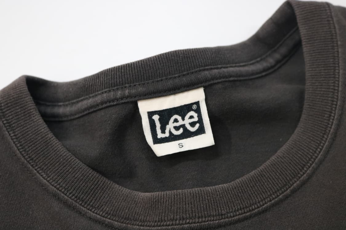 Lee 리 빈티지 포켓 로고 자수 차콜 페이디드 반팔 티셔츠 (S) 상품이미지4