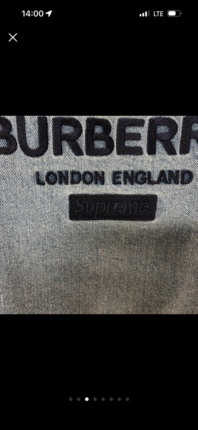 Supreme x Burberry Denim Trucker Jacket 상품이미지3