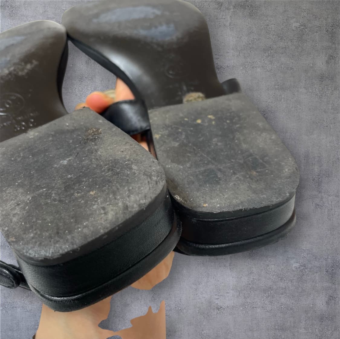 샤넬 Chanel 블랙 까멜리아 플립플랍 샌들 40 (250) 상품이미지10