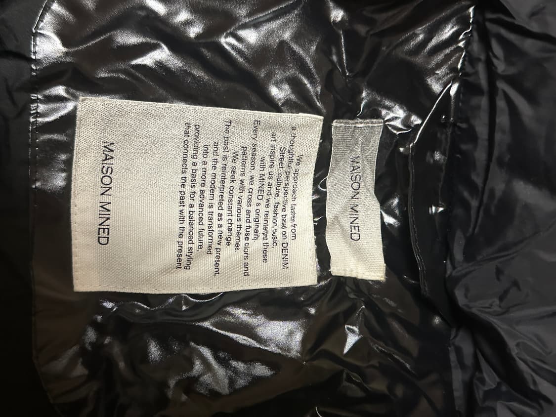 메종미네드 벨티드 구스다운 블랙 패딩(L) 상품이미지4