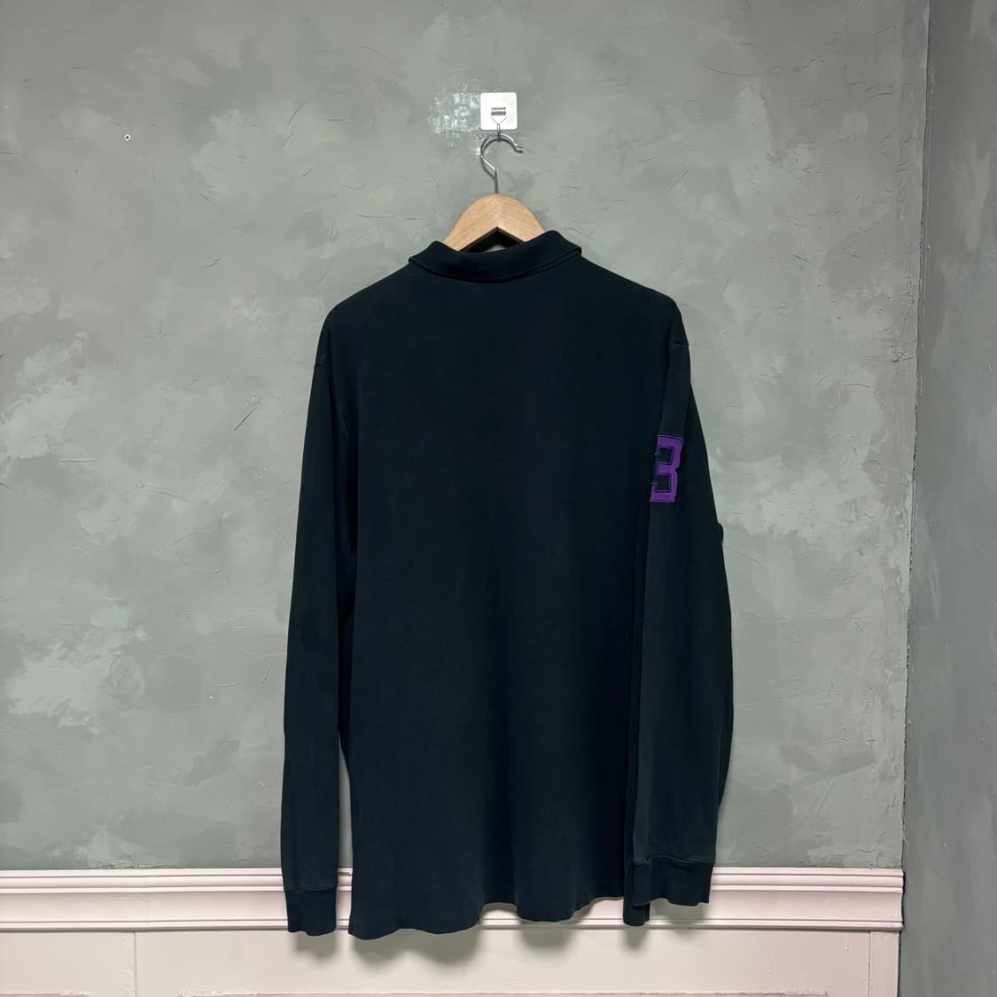 2XL 폴로 랄프로렌 빅포니 카라티 롱슬리브 블랙 상품이미지4