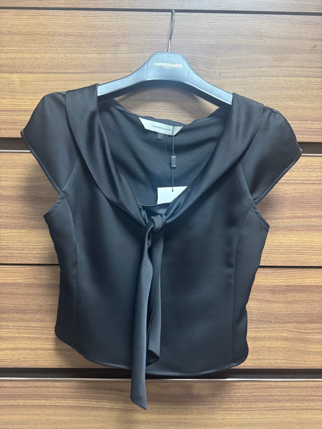 킨더살몬 Valois Bowtie Top Black - 1 size 상품이미지6