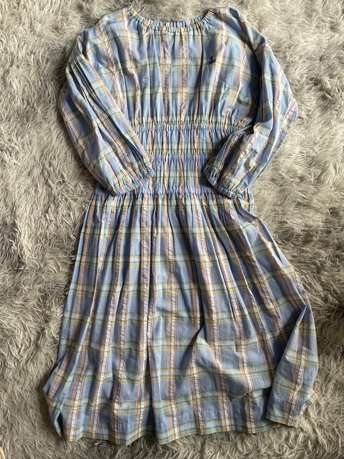 비비안웨스트우드 체크 셔링 원피스 상품이미지1