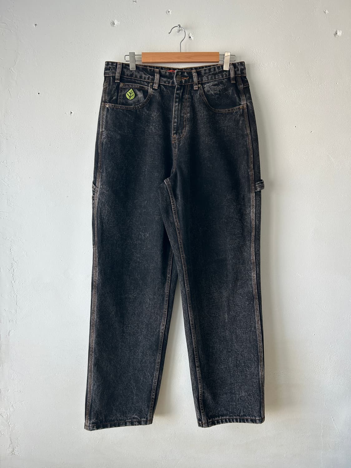 버터굿즈 weathergear 데님 배기 팬츠 / 블랙,30 상품이미지1