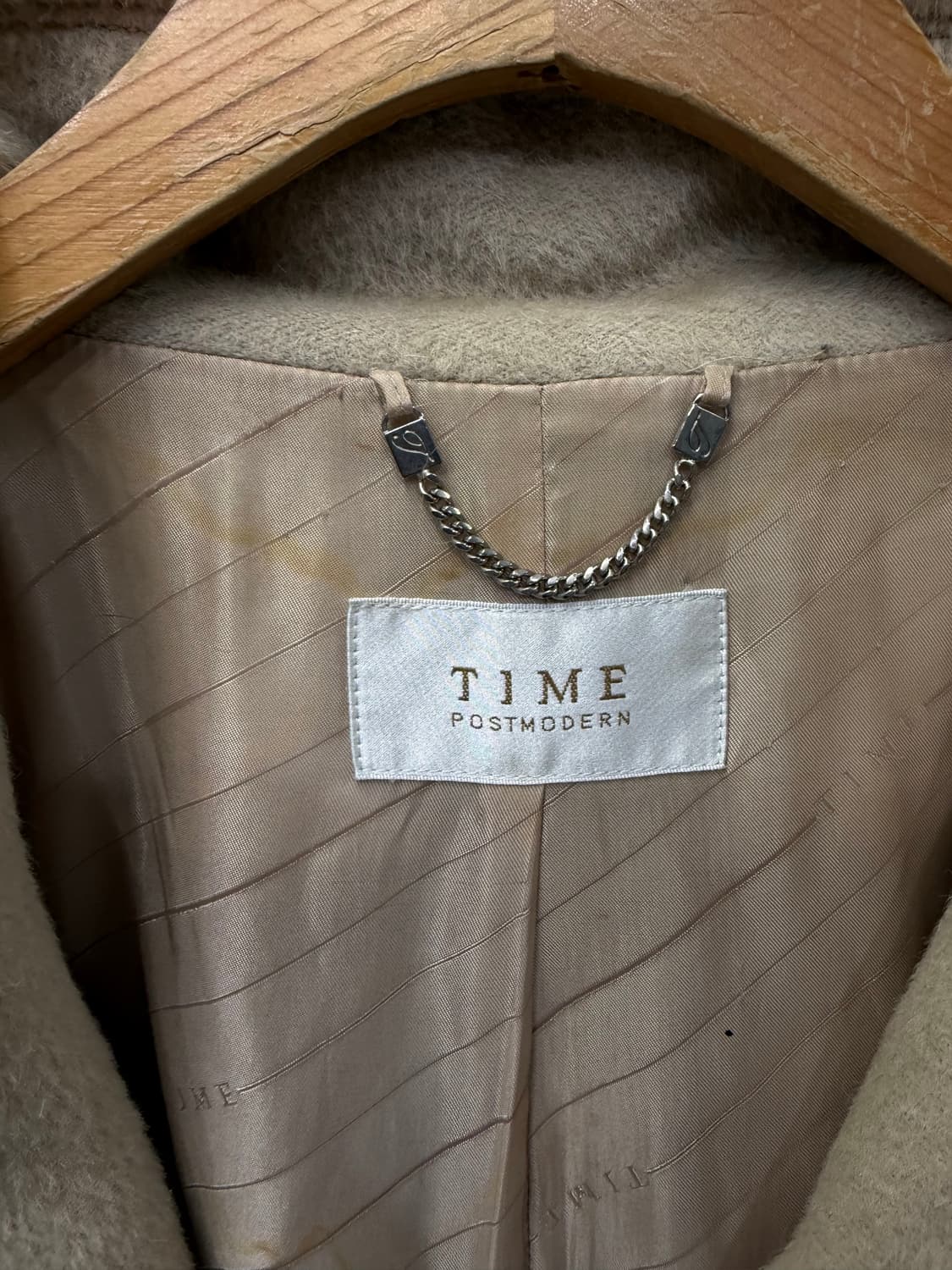 정품) TIME 타임 한섬 벨티드 코트 베이지 88 상품이미지7